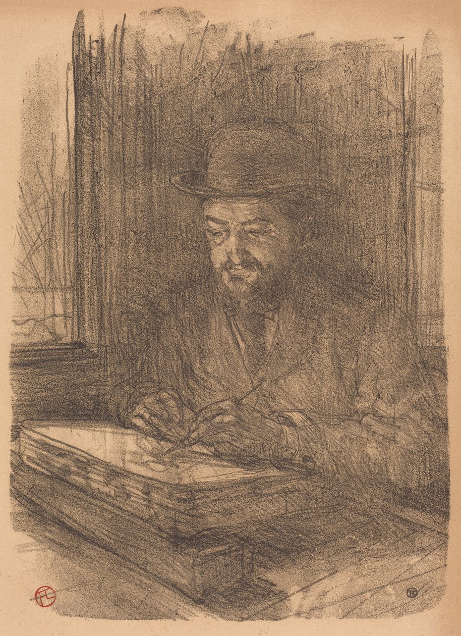 The Fine Printmaker Adolphe Albert (Le bon graveur - Adolphe Albert) - Henri de Toulouse-Lautrec