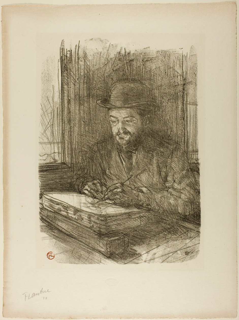 Le maître graveur, Adolphe Albert - Henri de Toulouse-Lautrec