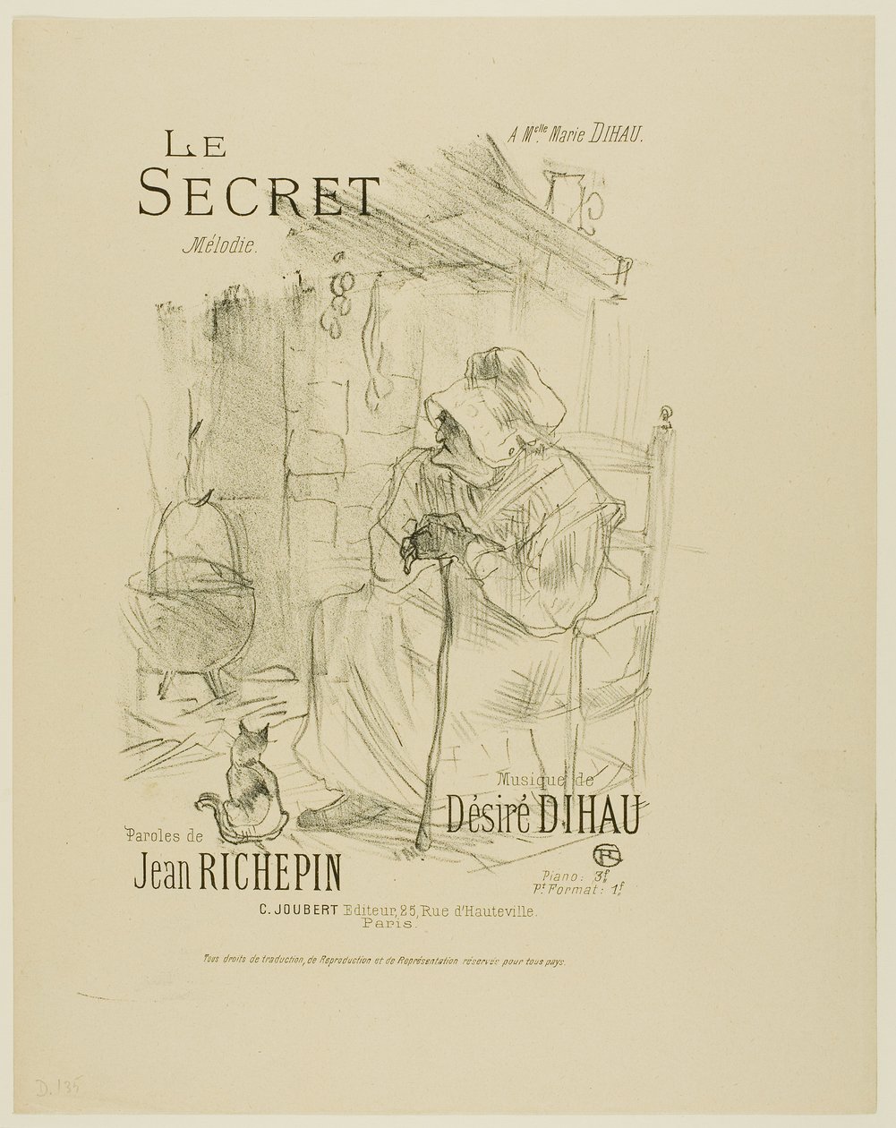 Le Secret, de Mélodies de Désiré Dihau - Henri de Toulouse-Lautrec