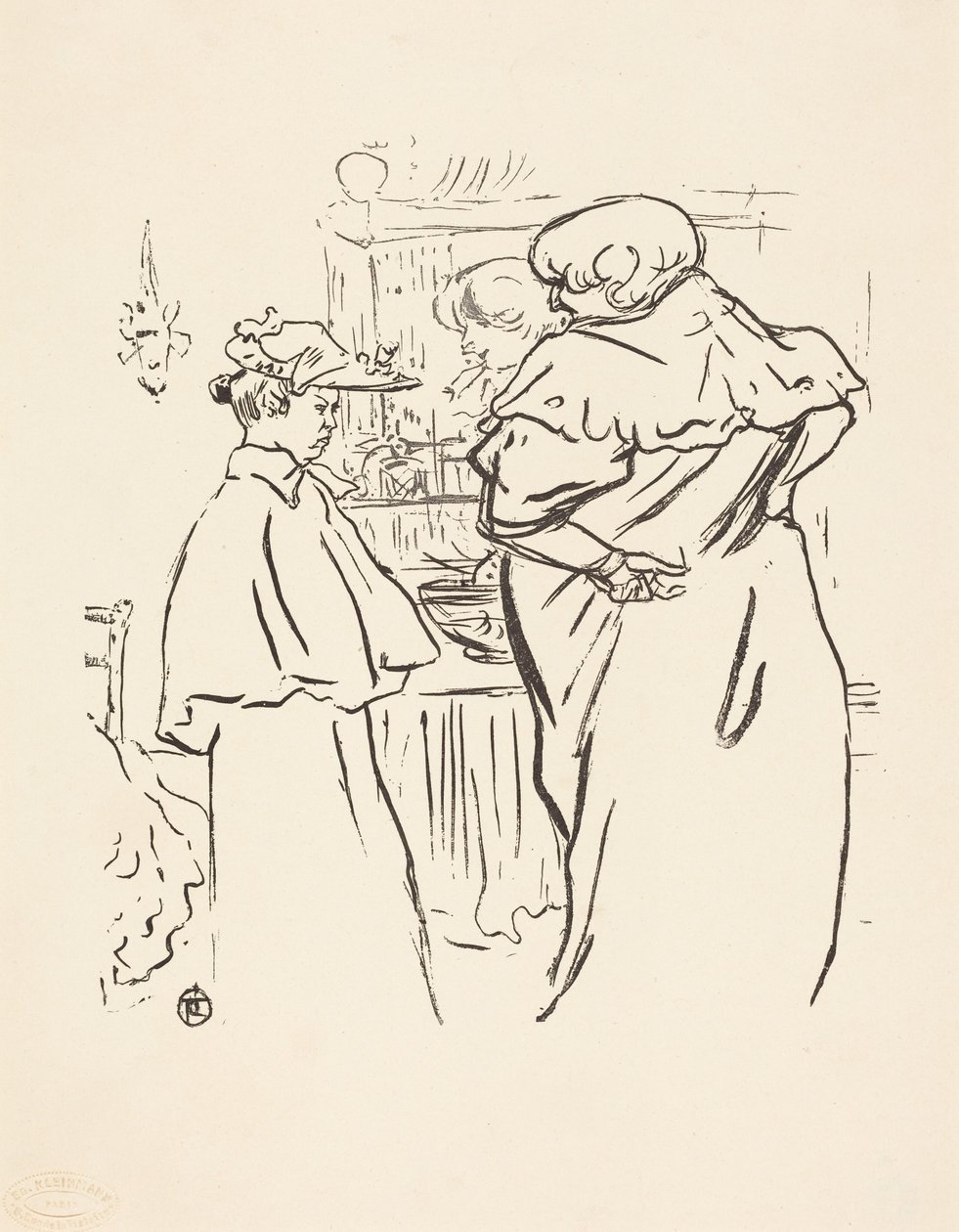 Deux femmes devant un miroir - Henri de Toulouse-Lautrec