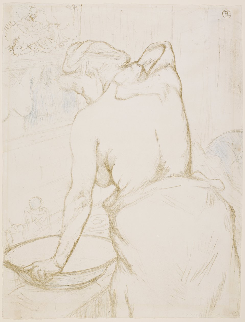 Une femme aux toilettes, en train de se laver - Henri de Toulouse-Lautrec
