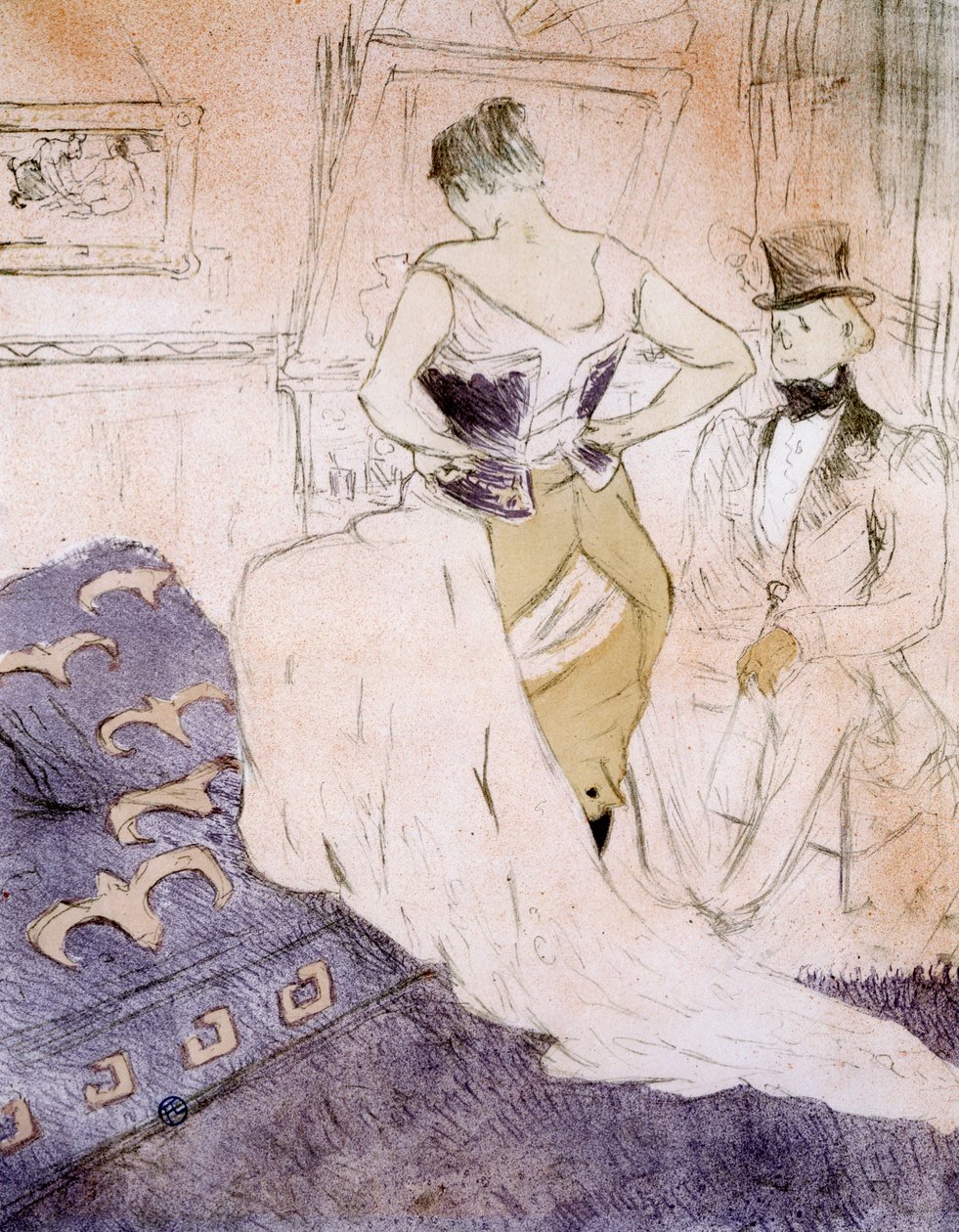 Femme en corset de "Elles - Henri de Toulouse-Lautrec