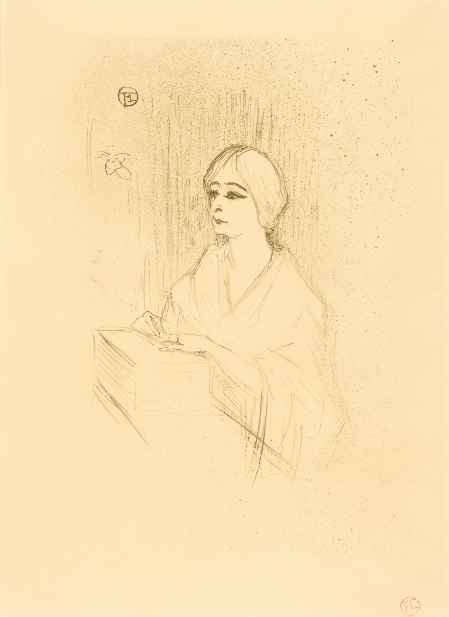 Yahne in His Box (Yahne dans sa loge) - Henri de Toulouse-Lautrec