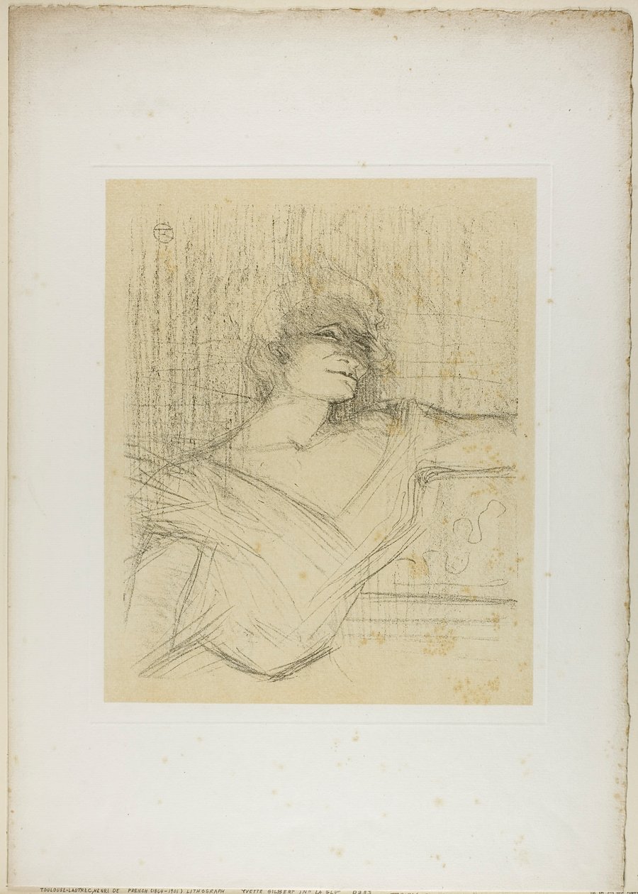 Yvette Guilbert—Dans la Glu, de Yvette Guilbert - Henri de Toulouse-Lautrec