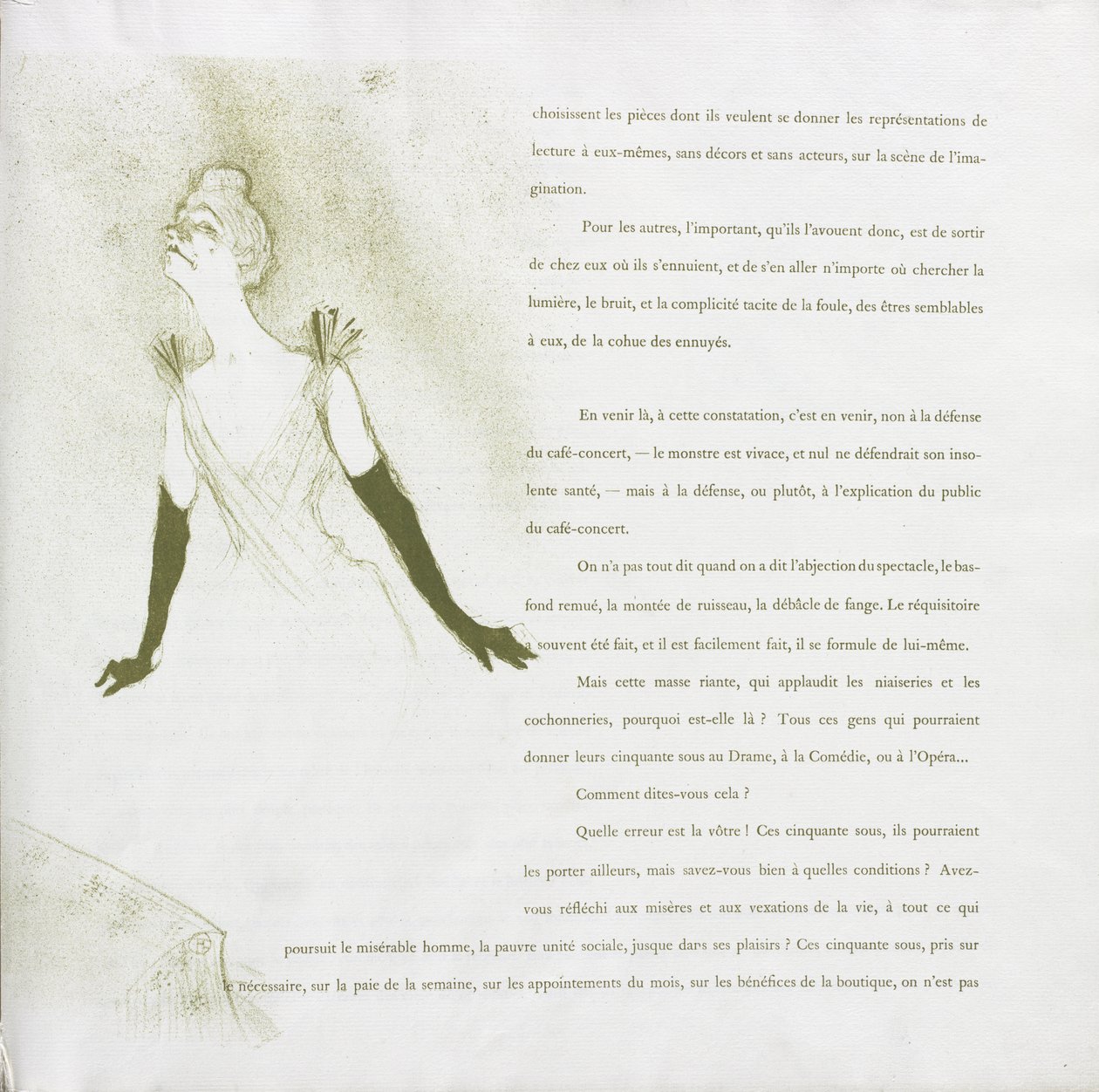 Yvette Guilbert - Série française : N° 4 - Henri de Toulouse-Lautrec