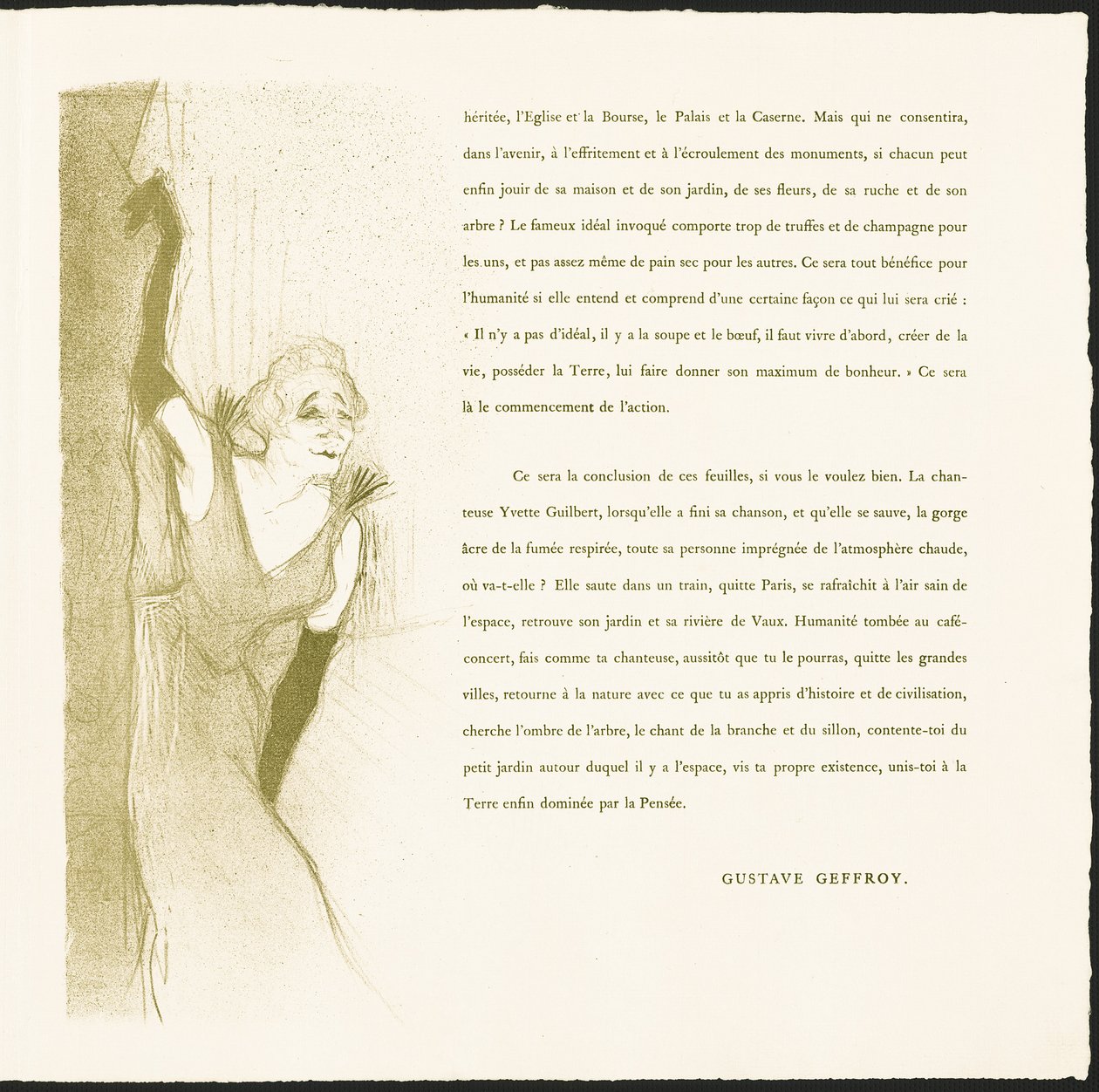 Yvette Guilbert - Henri de Toulouse-Lautrec