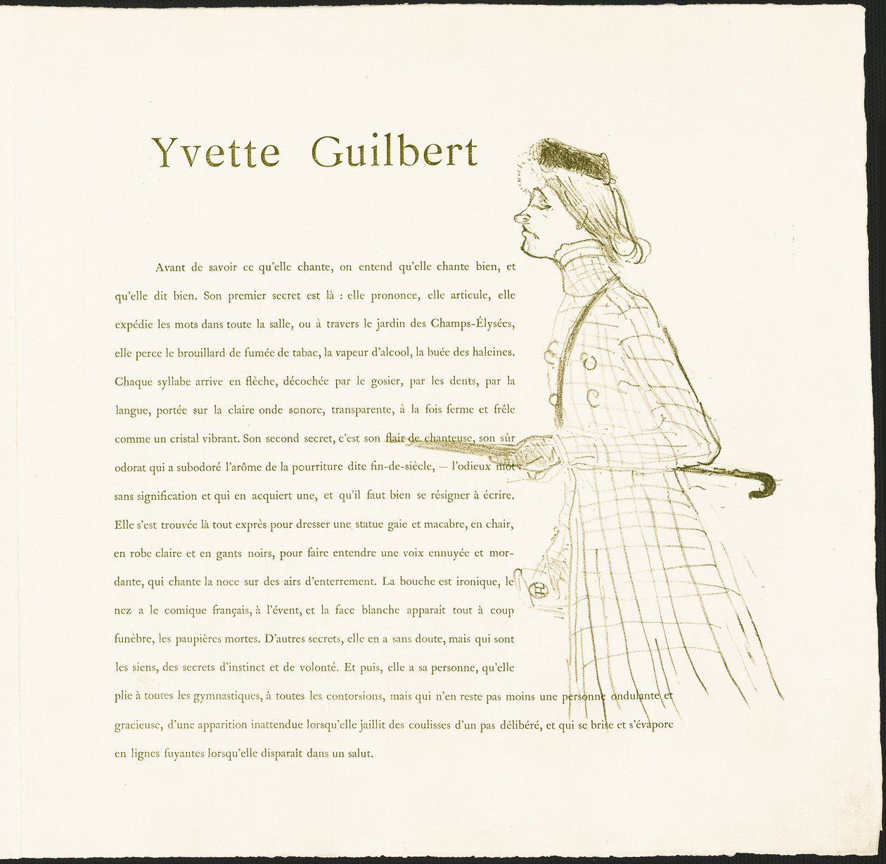 Yvette Guilbert - Henri de Toulouse-Lautrec