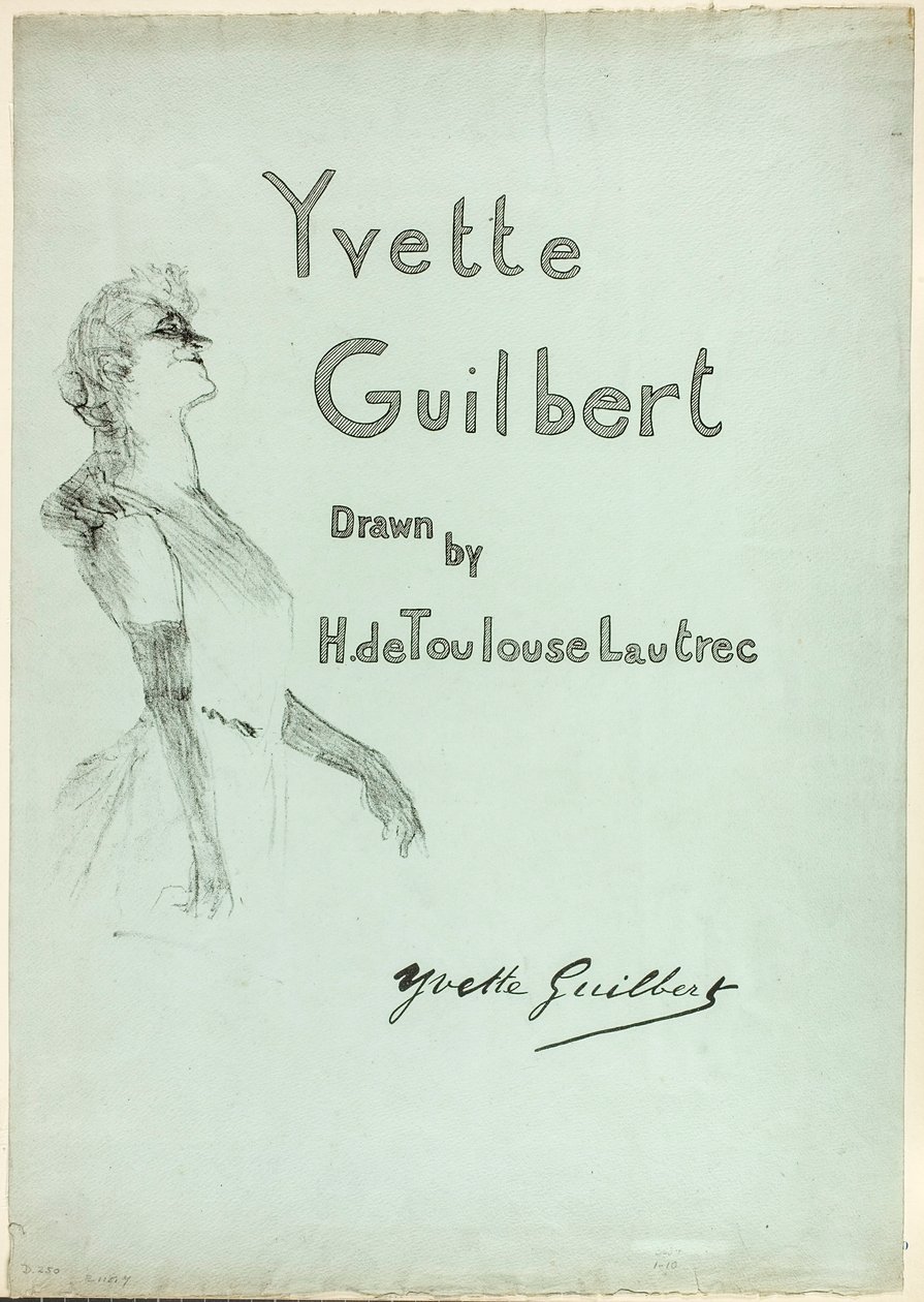 Yvette Guilbert sur scène, de Yvette Guilbert - Henri de Toulouse-Lautrec