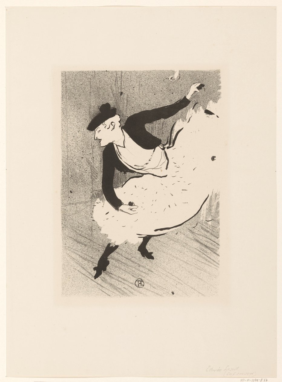 Portrait de la chanteuse Edmée Lescot (Le café-concert) - Henri de Toulouse Lautrec (signed by artist)