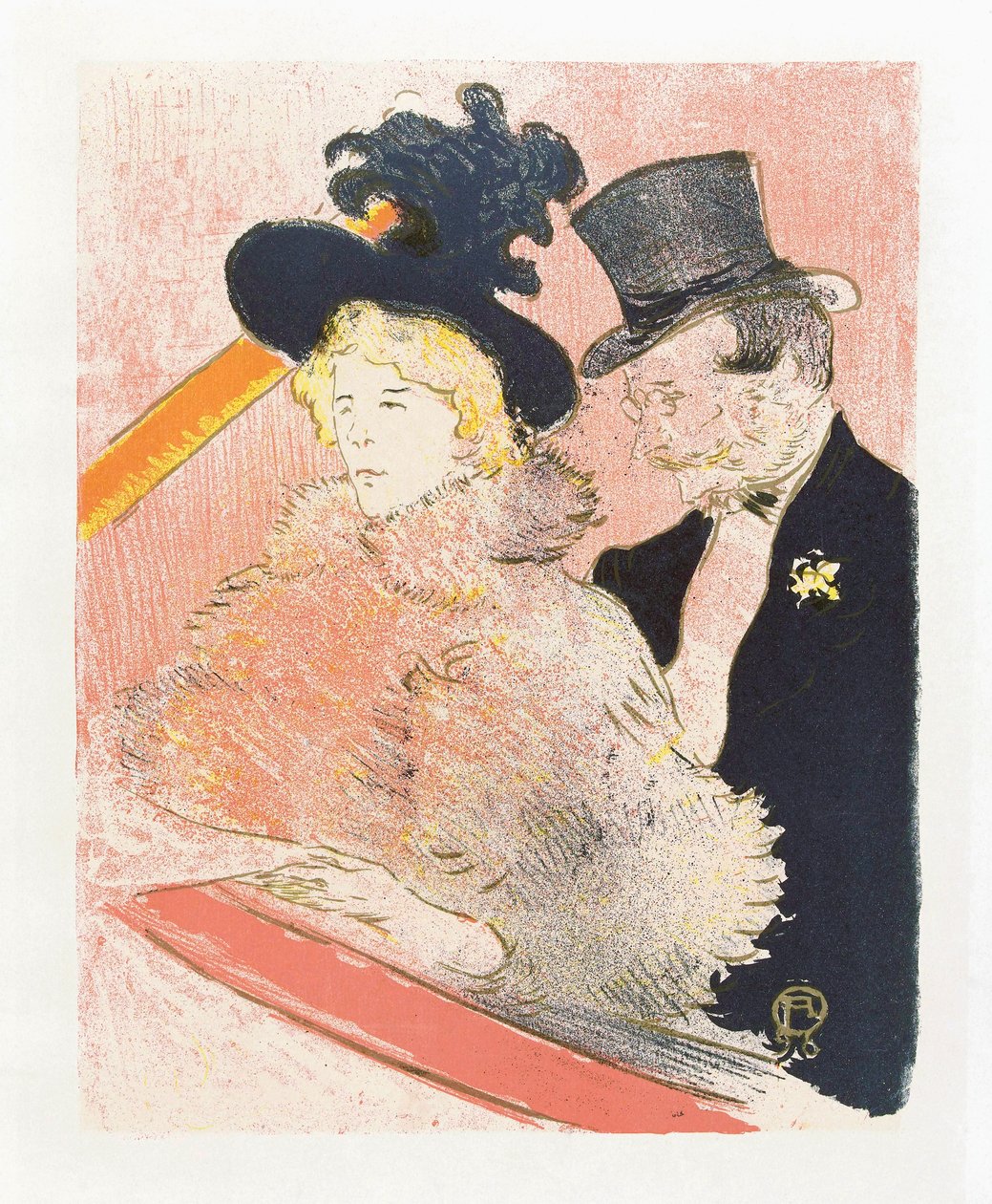 Aux Décadents. Affiche par Toulouse-Lautrec. - Henri de Toulouse Lautrec
