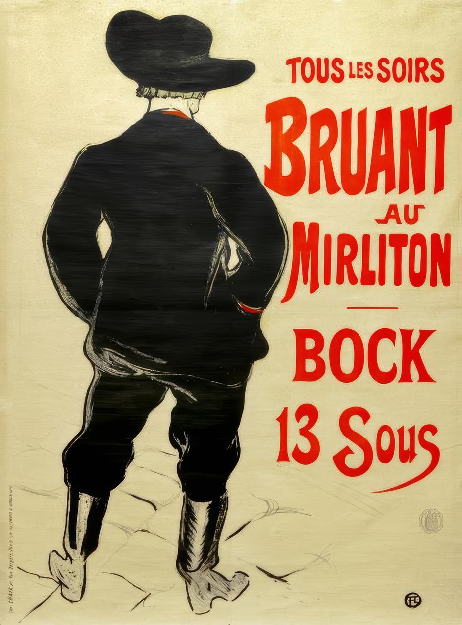 Bruant au Mirliton - Henri de Toulouse-Lautrec