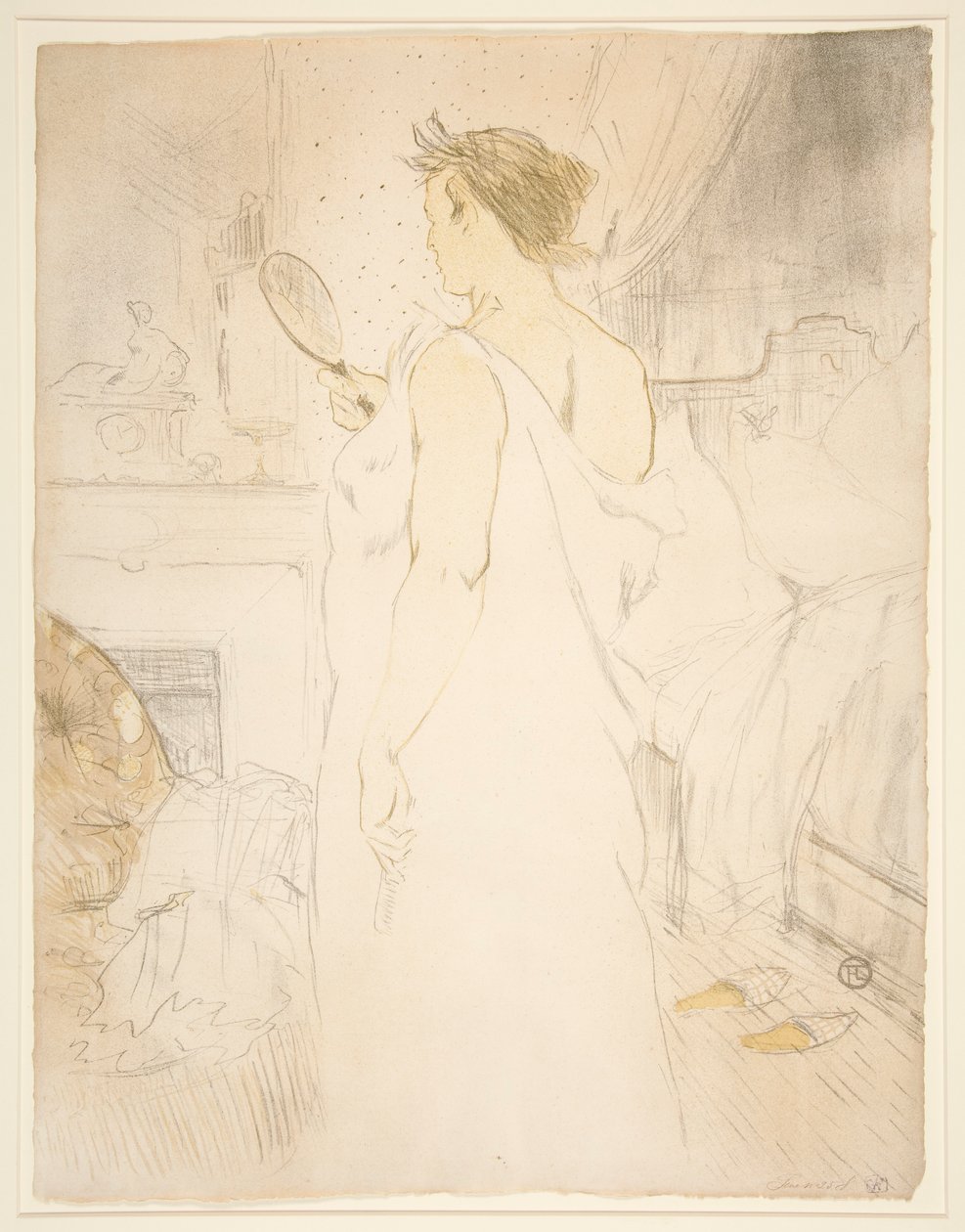 Femme à glace, la glace à main, de la série Elles - Henri de Toulouse Lautrec
