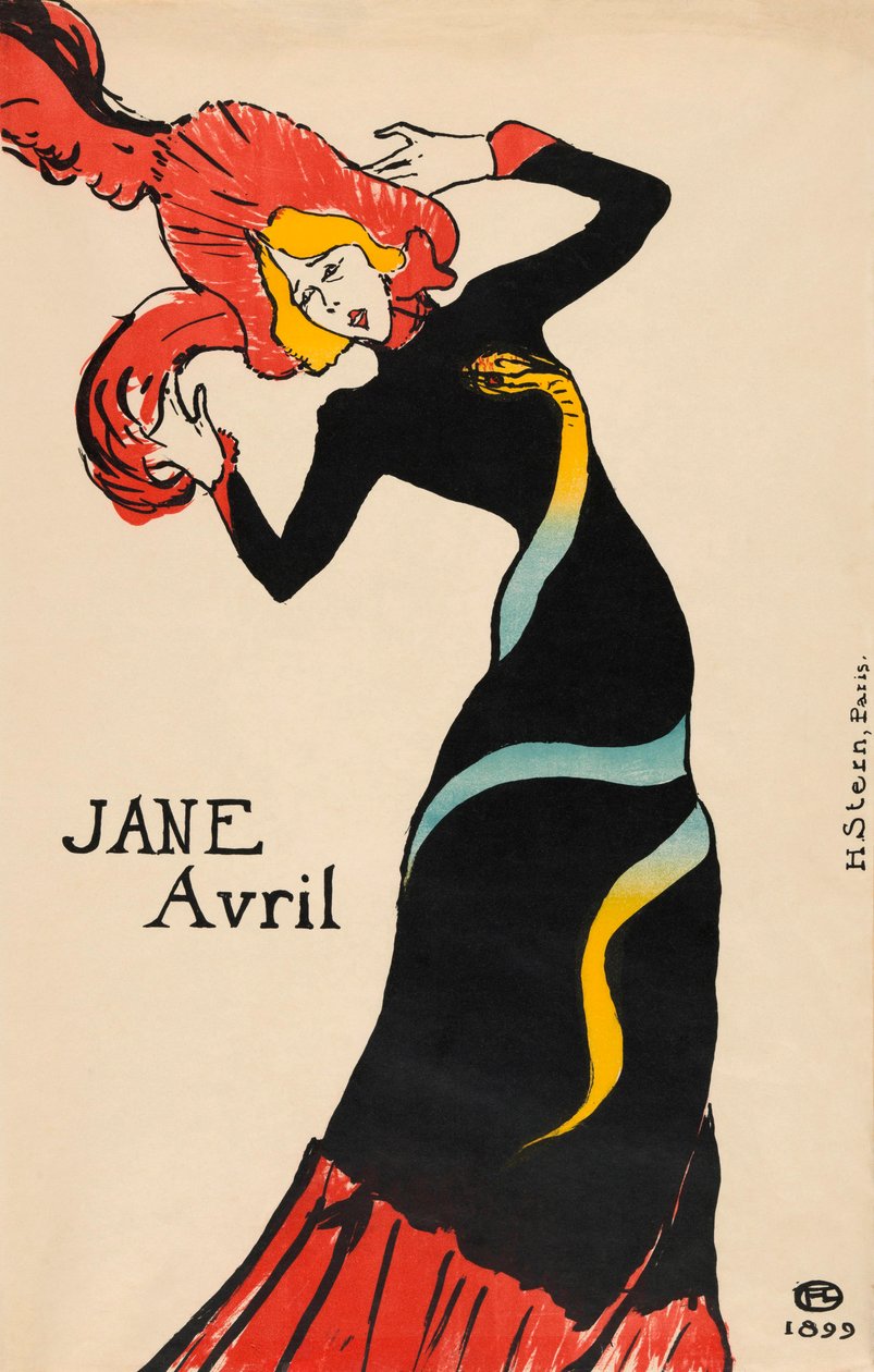 Affiche de Jane Avril par Henri de Toulouse-Lautrec - Henri de Toulouse-Lautrec