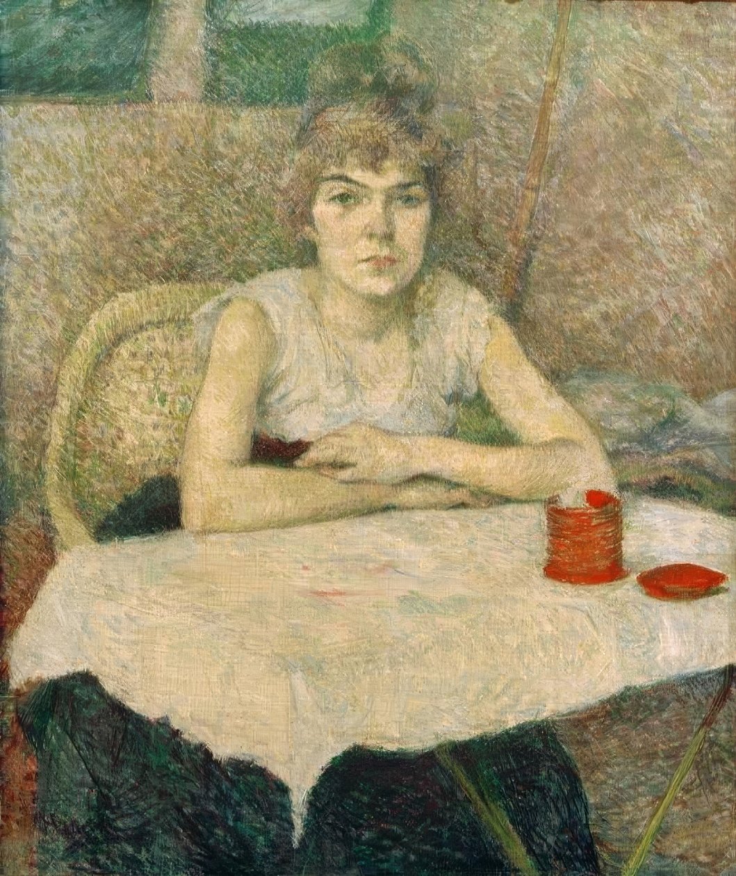 Jeune femme à la table, Poudre de riz - Henri de Toulouse-Lautrec