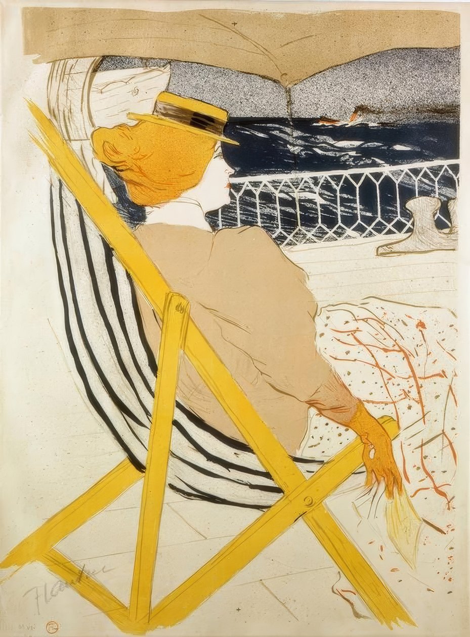 La Passagère du 54 ou Promenade en Yacht - Henri de Toulouse Lautrec