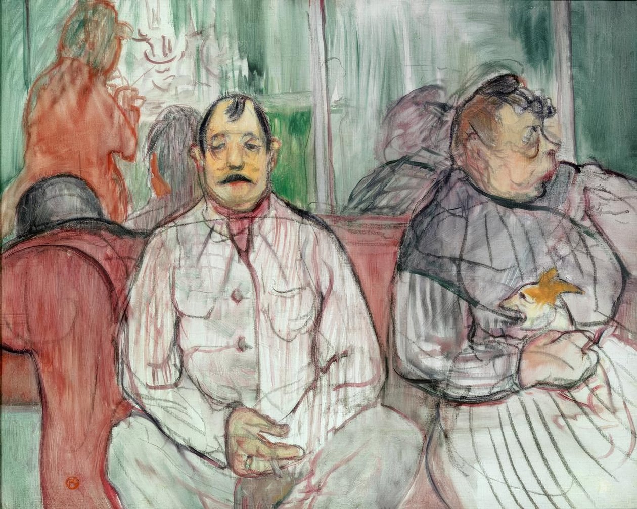 Monsieur, Madame et le chien - Henri de Toulouse Lautrec