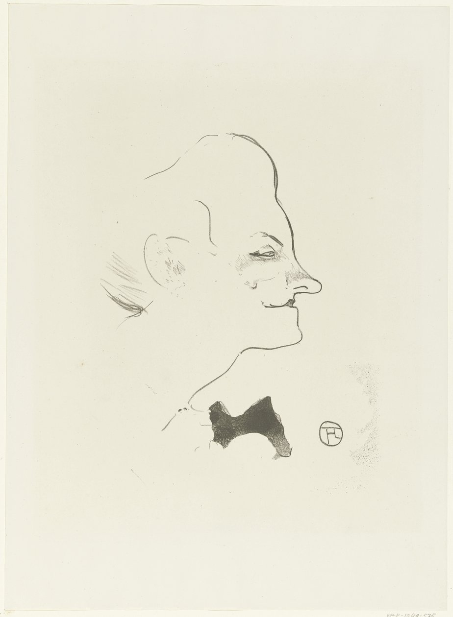 Portrait de la chanteuse Yvette Gilbert - Henri de Toulouse Lautrec