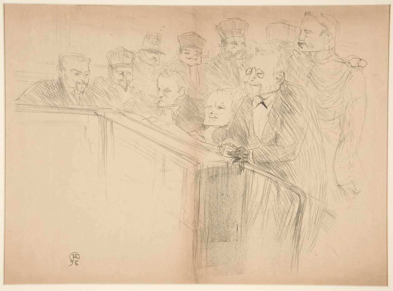 Procès Arton, première planche - Henri de Toulouse Lautrec