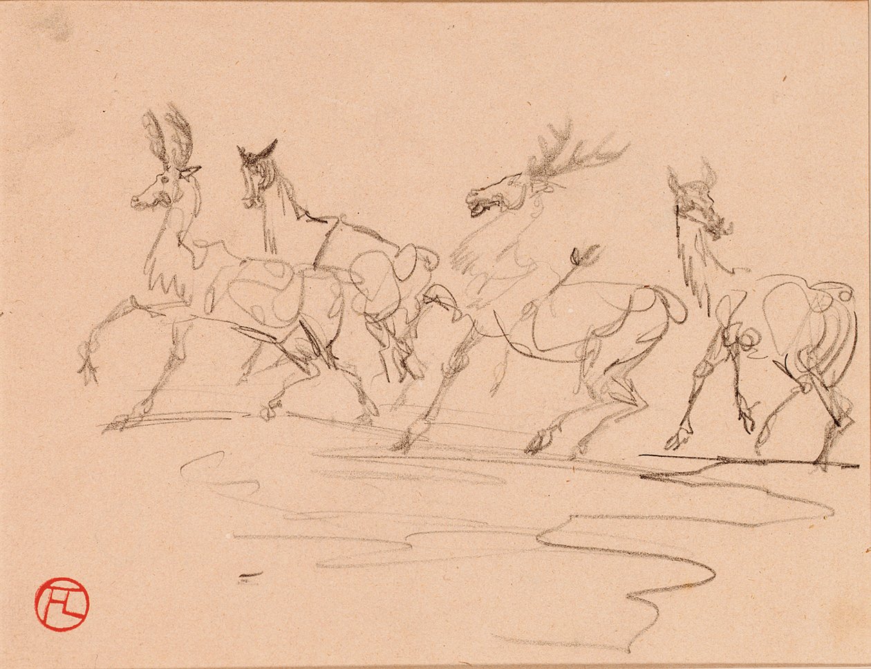 Cerfs et biches - Henri de Toulouse Lautrec