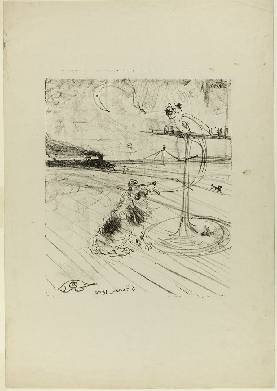 Le chien et le perroquet - Henri de Toulouse Lautrec