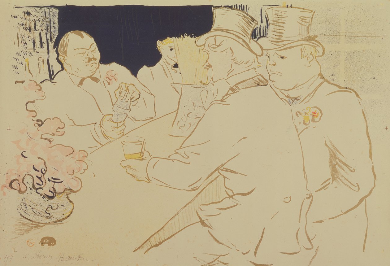 Le Bar Irlandais et Américain, rue Royale, pour The Chap Book, 1895 - Henri de Toulouse Lautrec