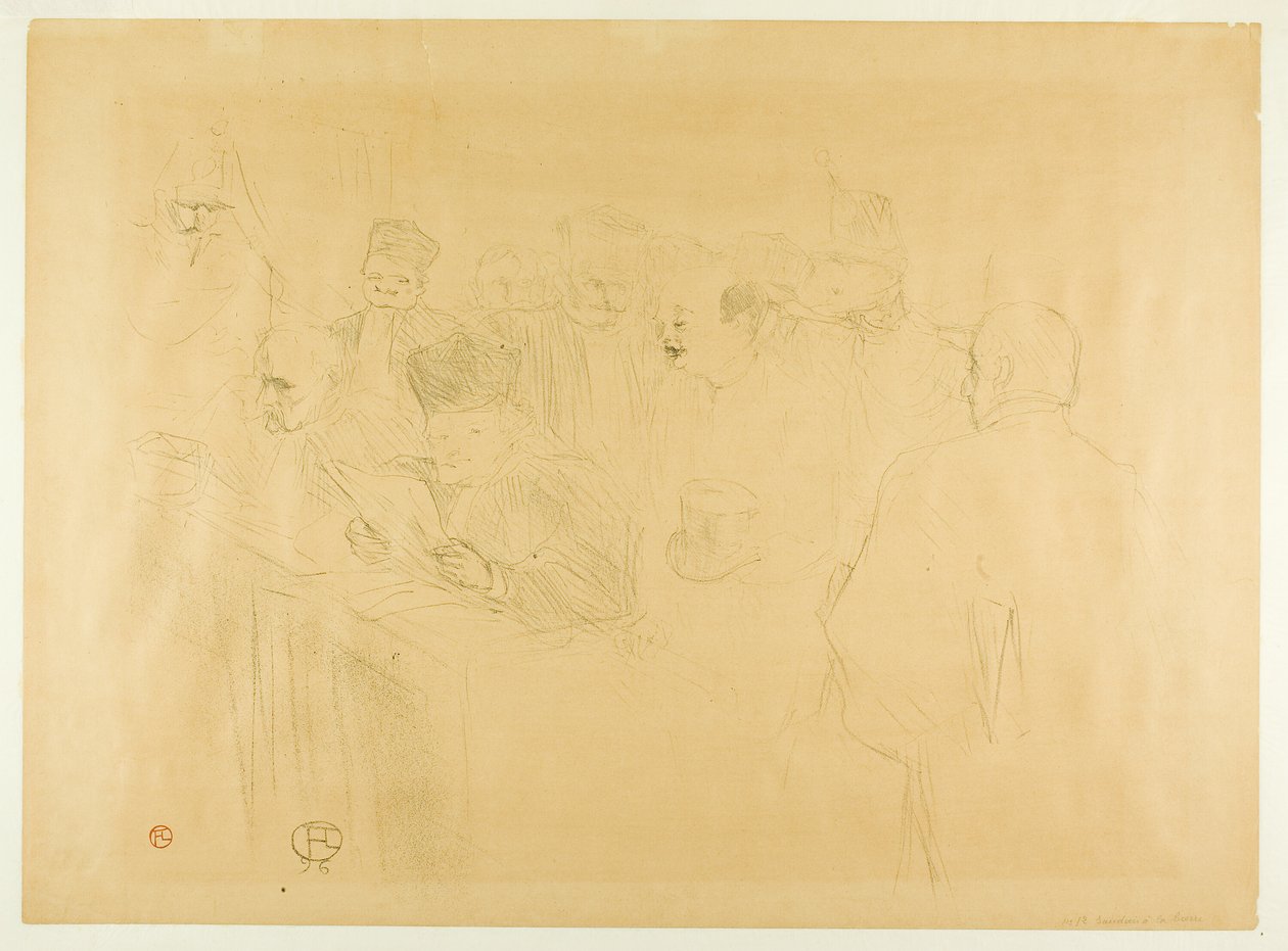 Le procès Lebaudy, Mademoiselle Marsy témoignant - Henri de Toulouse Lautrec