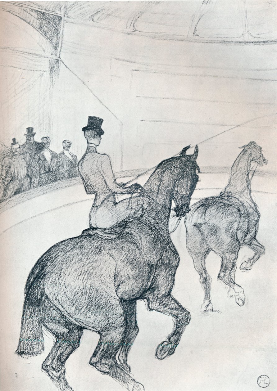 Cavalier acrobatique conduisant en tandem, vers 1899 - Henri de Toulouse Lautrec