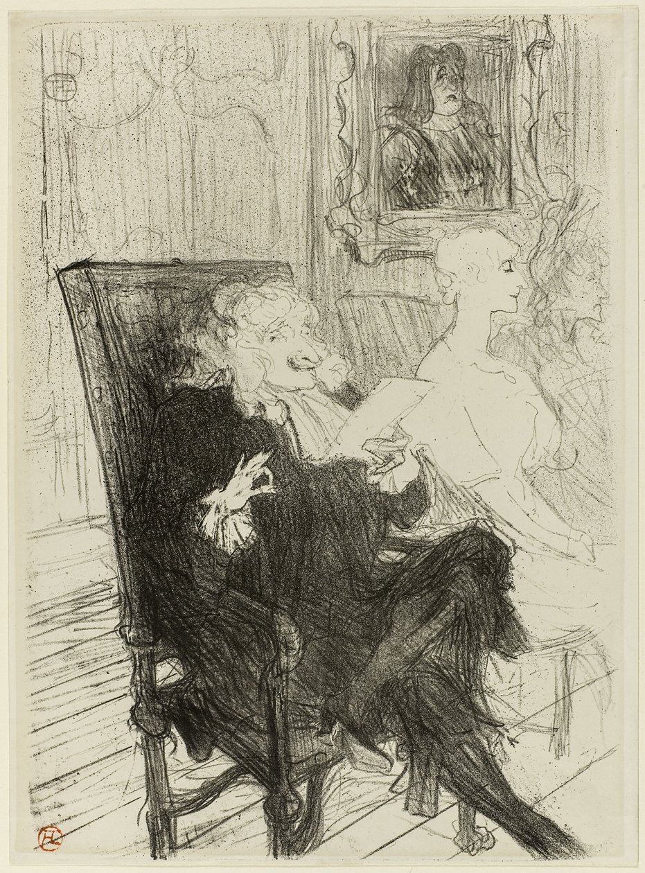 Truffier et Moreno, dans Les Femmes Savantes - Henri de Toulouse Lautrec