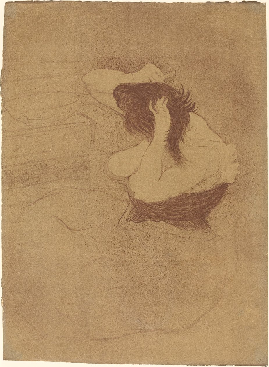 Femme qui se peigne - Henri de Toulouse Lautrec
