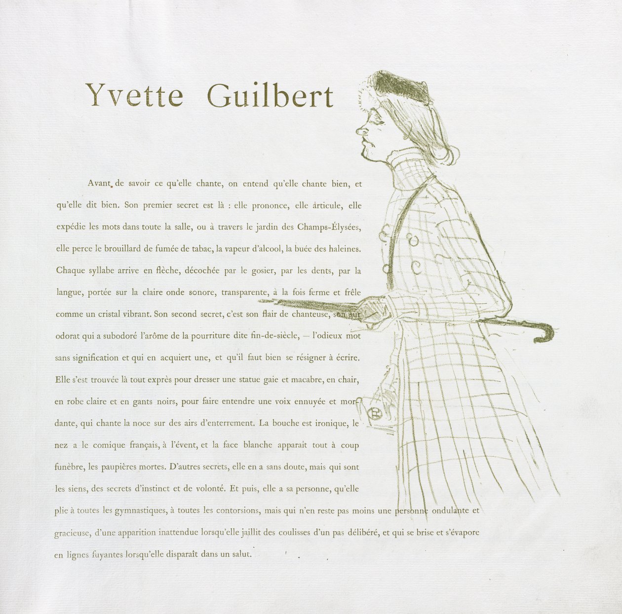 Yvette Guilbert - Série française : N° 1 - Henri de Toulouse Lautrec