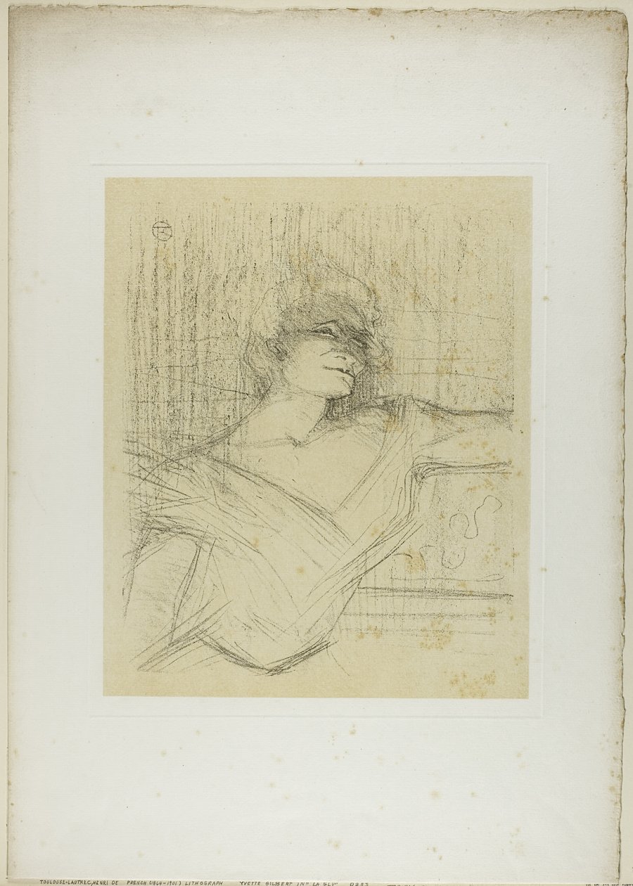 Yvette Guilbert—Dans la Glu, de Yvette Guilbert - Henri de Toulouse Lautrec