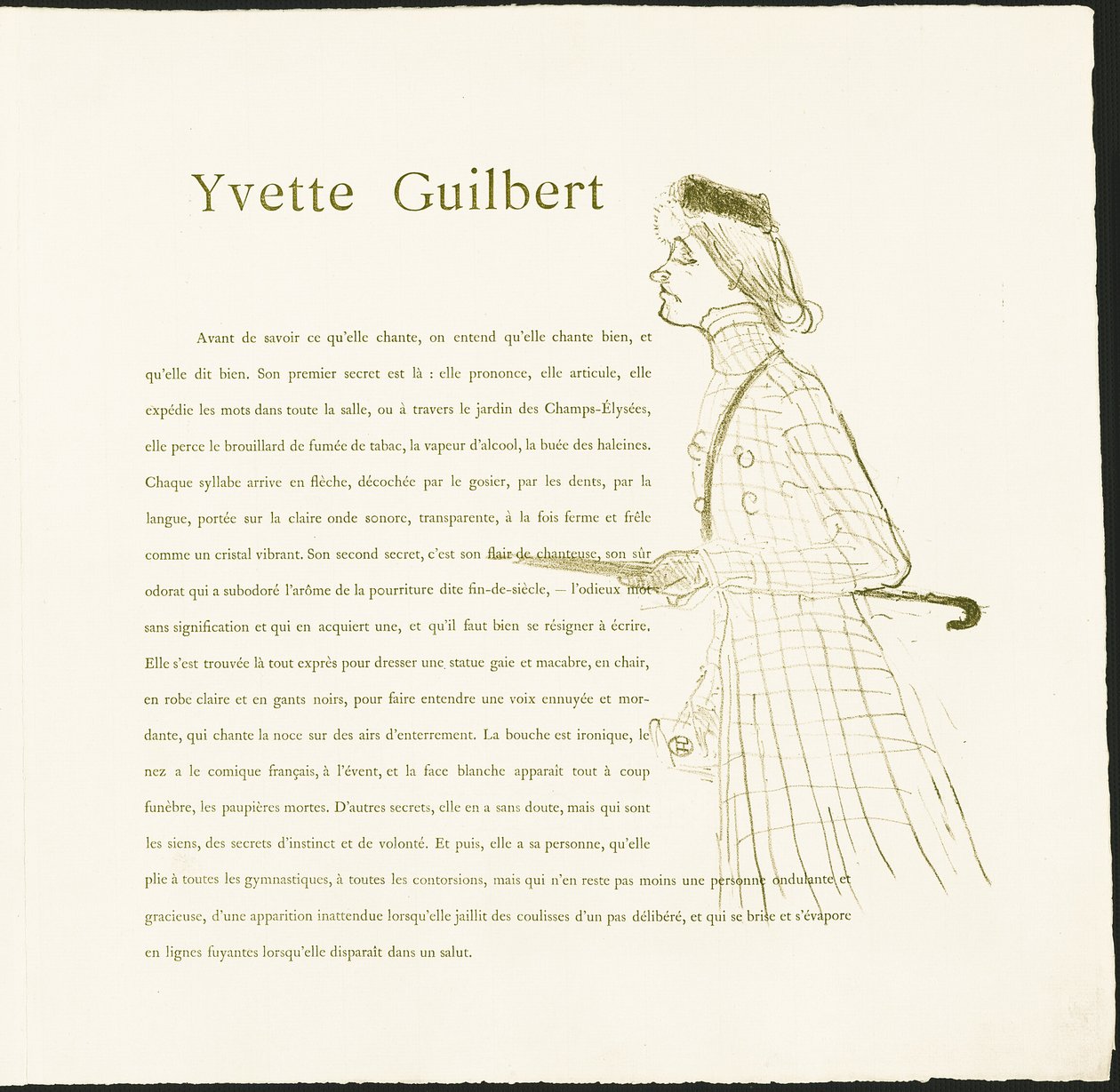Yvette Guilbert - Henri de Toulouse-Lautrec