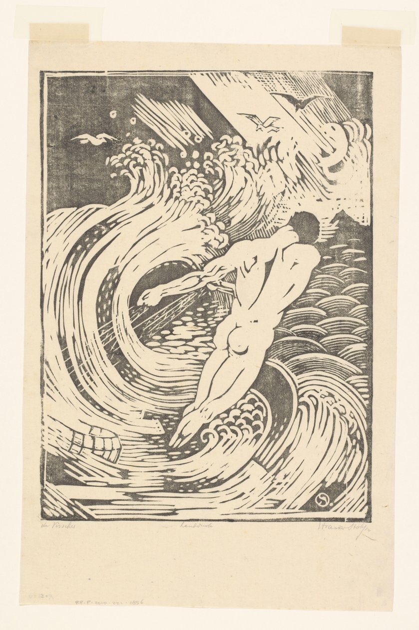 Le Pêcheur - Henri van der Stok (signed by artist)