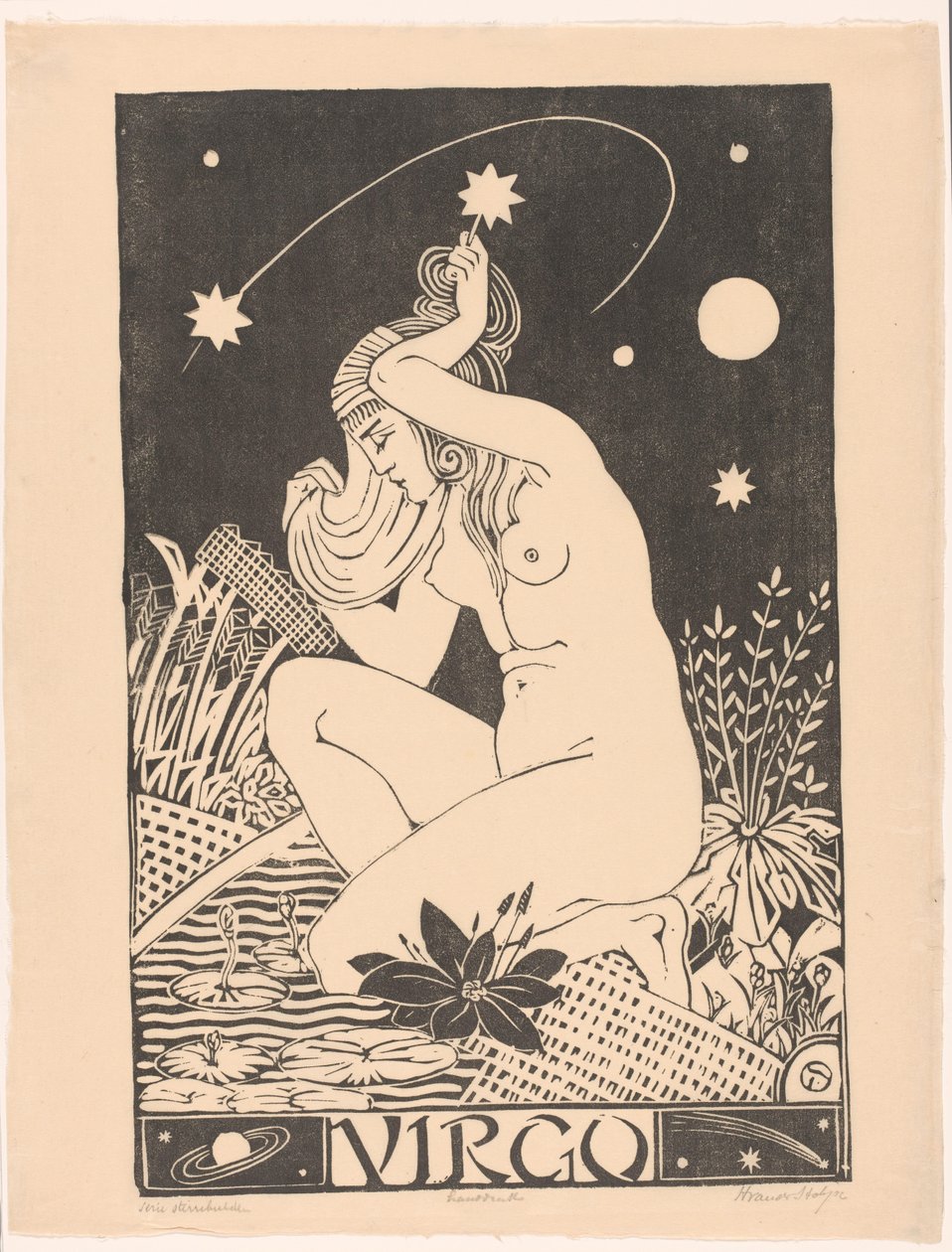 Signe astrologique de la Vierge - Henri van der Stok (signed by artist)