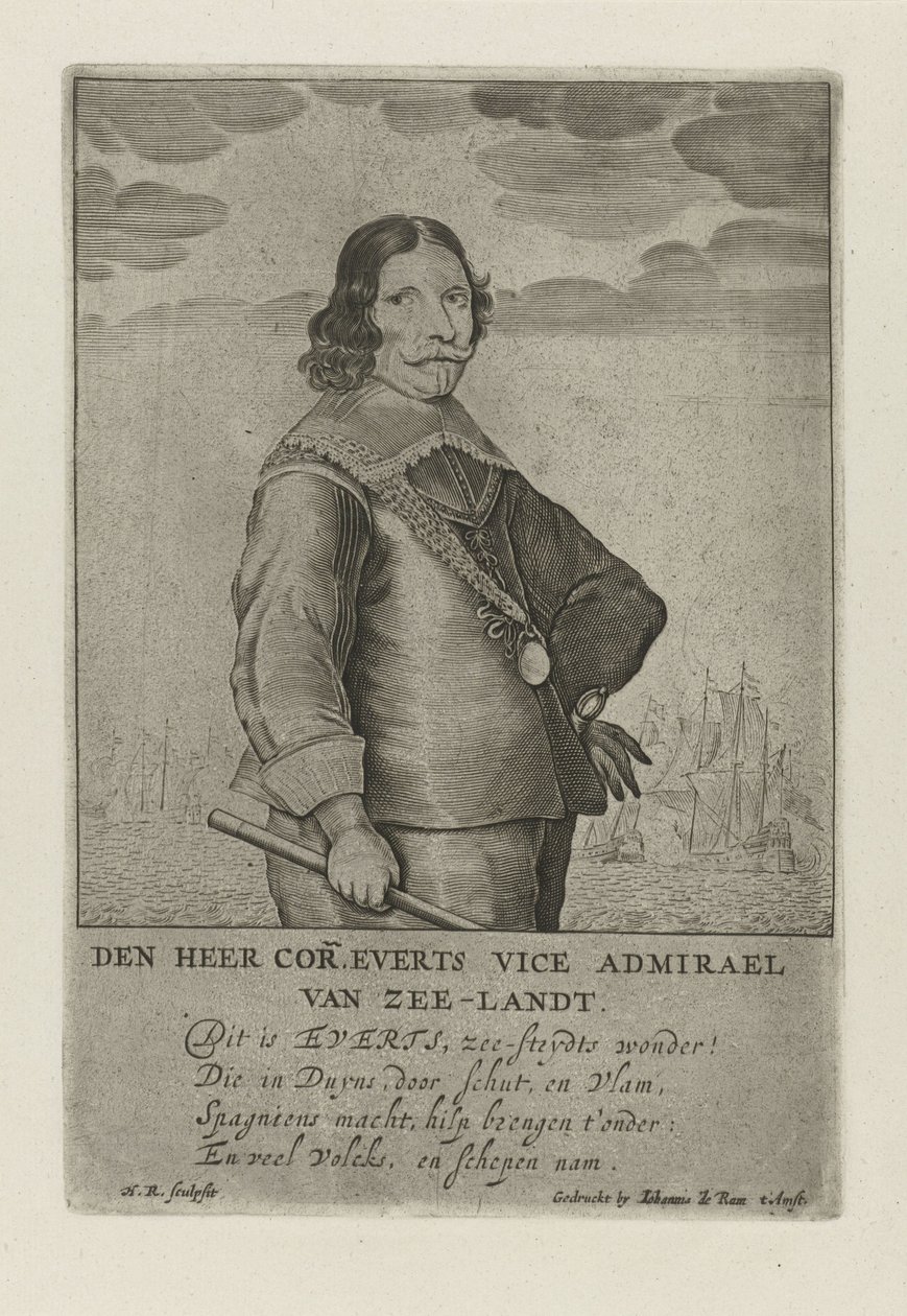 Portrait de Cornelis Evertsen - Henrick Rochuszn van Dagen