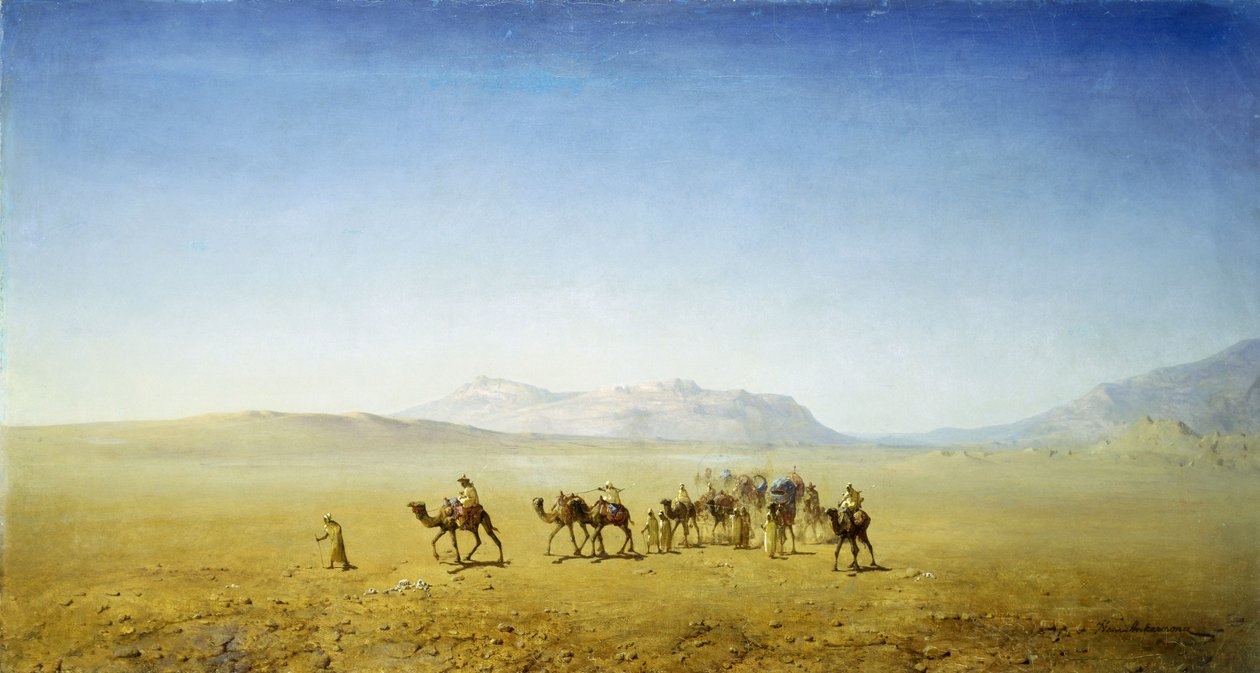 Une caravane arabe dans le désert - Henrik Ankarcrona