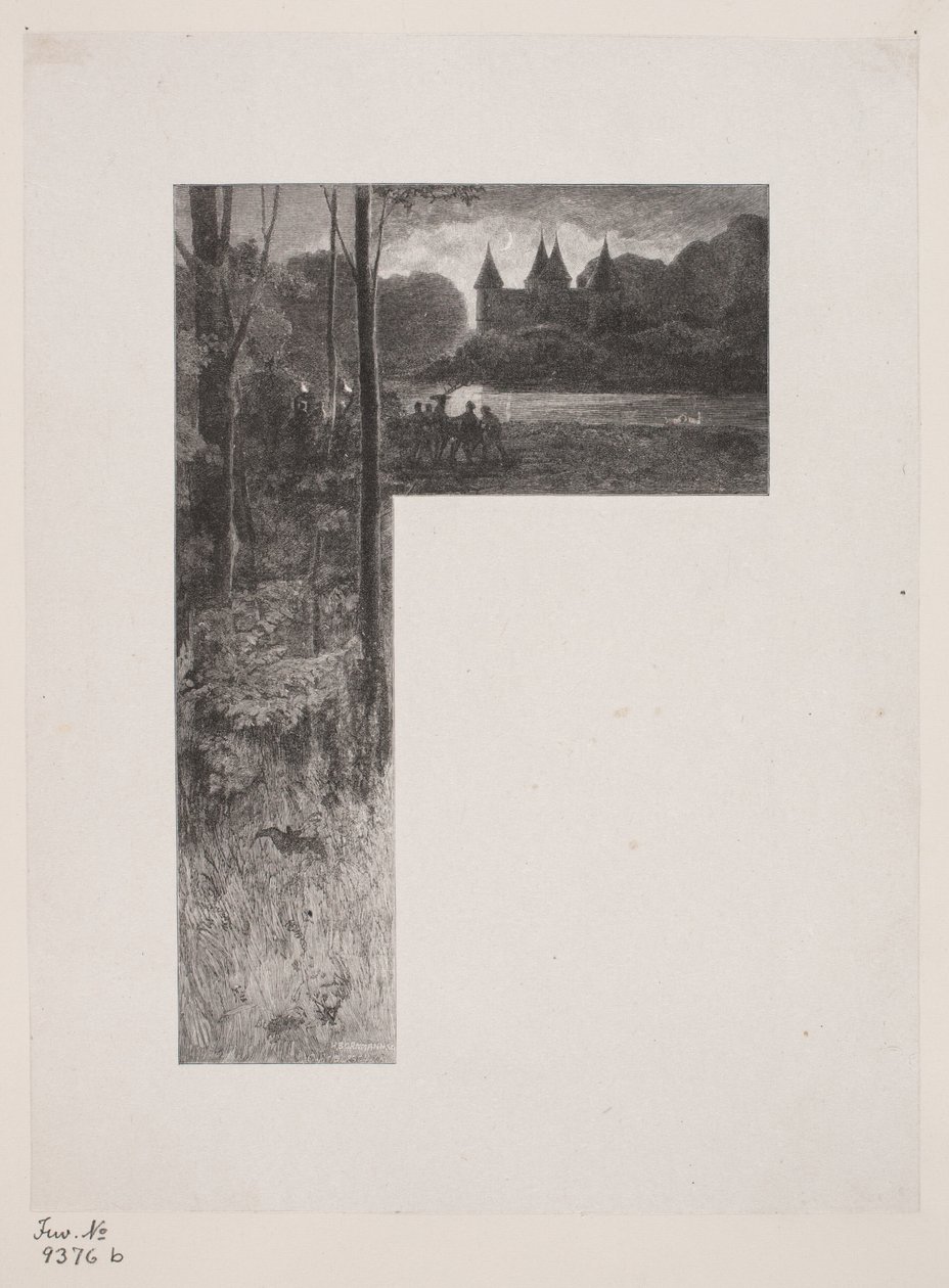 Danois : Illustration pour Christian Winther, "The Flight of the Deer" (Le vol du cerf) - Henrik Bornemann