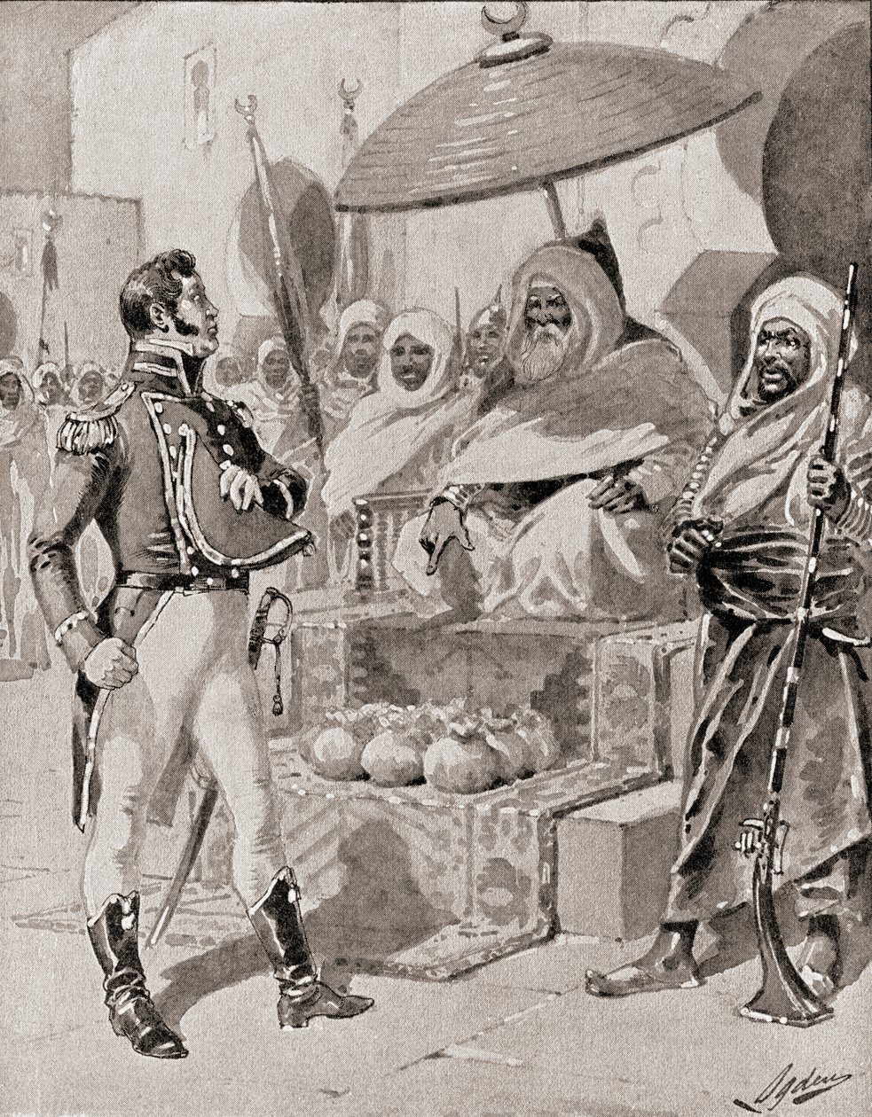 Le capitaine William Bainbridge payant le tribut au Dey d