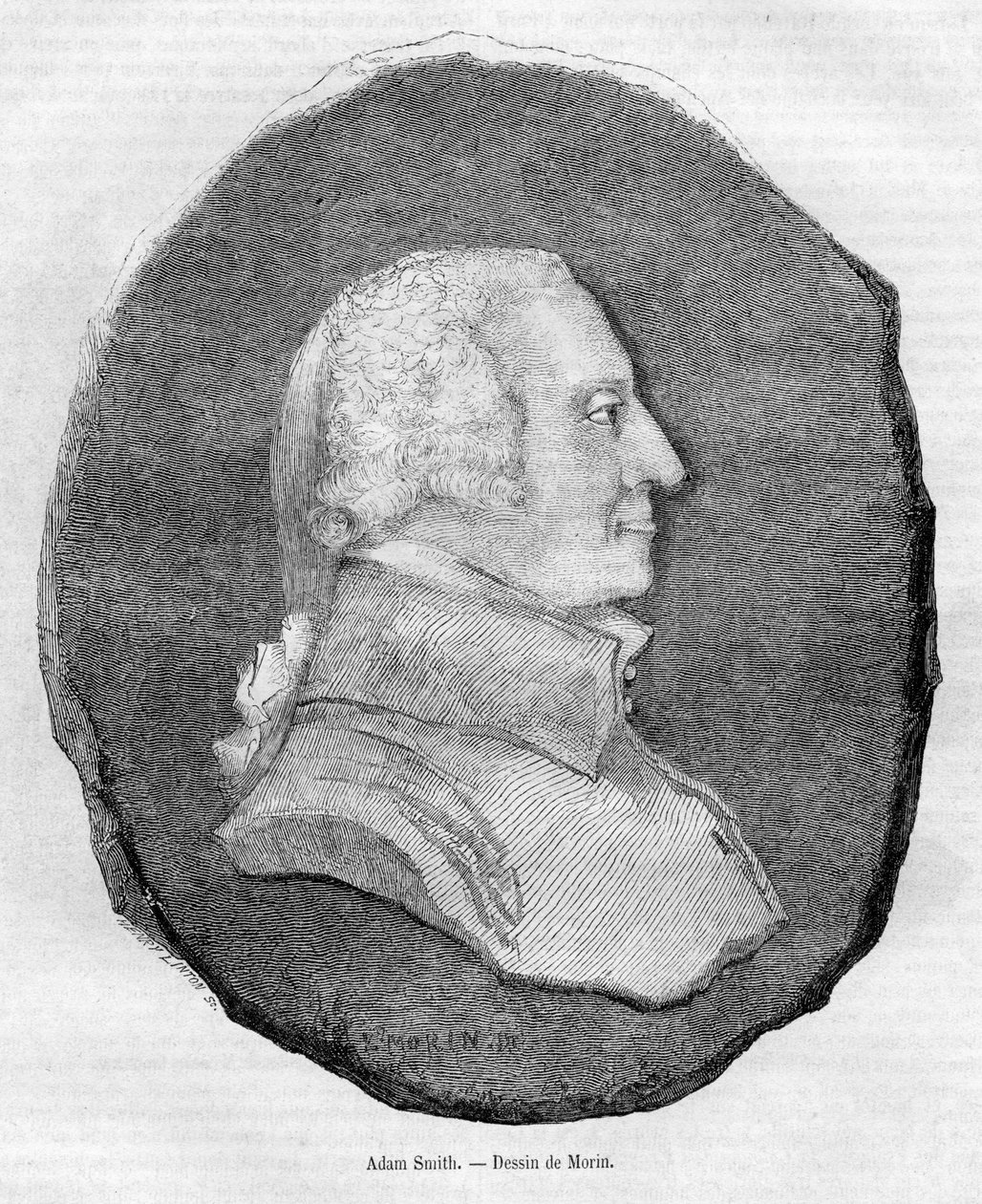 Portrait gravé - Henry Duff Linton d’après Edmond Morin