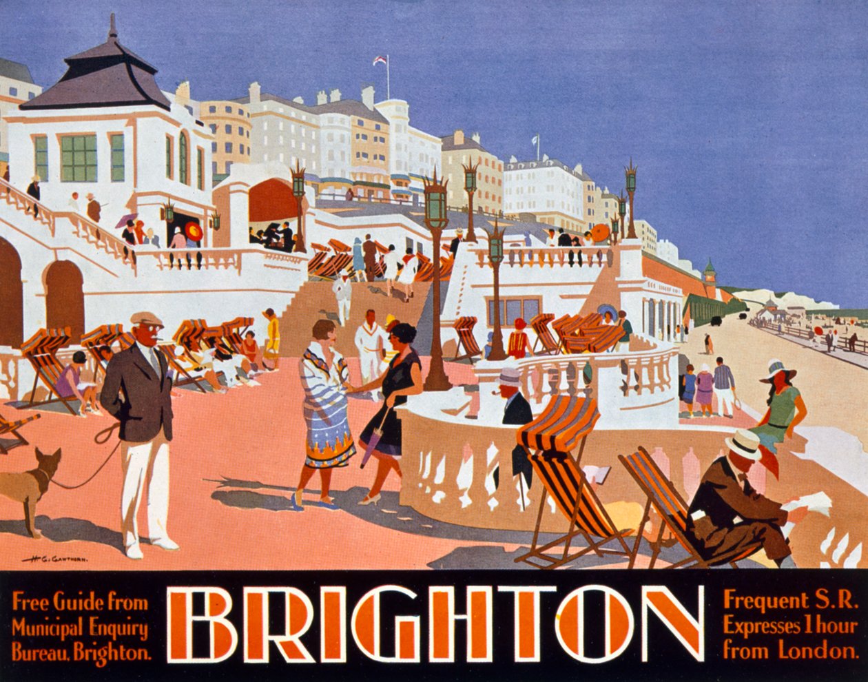 Affiche publicitaire pour les voyages à Brighton - Henry George Gawthorn