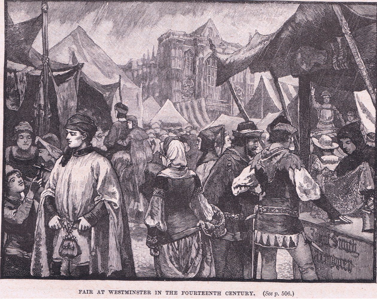 Foire à Westminster au XIVe siècle - Henry Marriott Paget