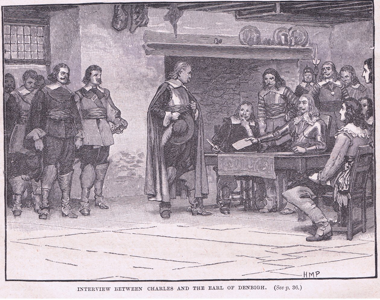 Entrevue entre Charles et le comte de Denbigh en 1644 - Henry Marriott Paget