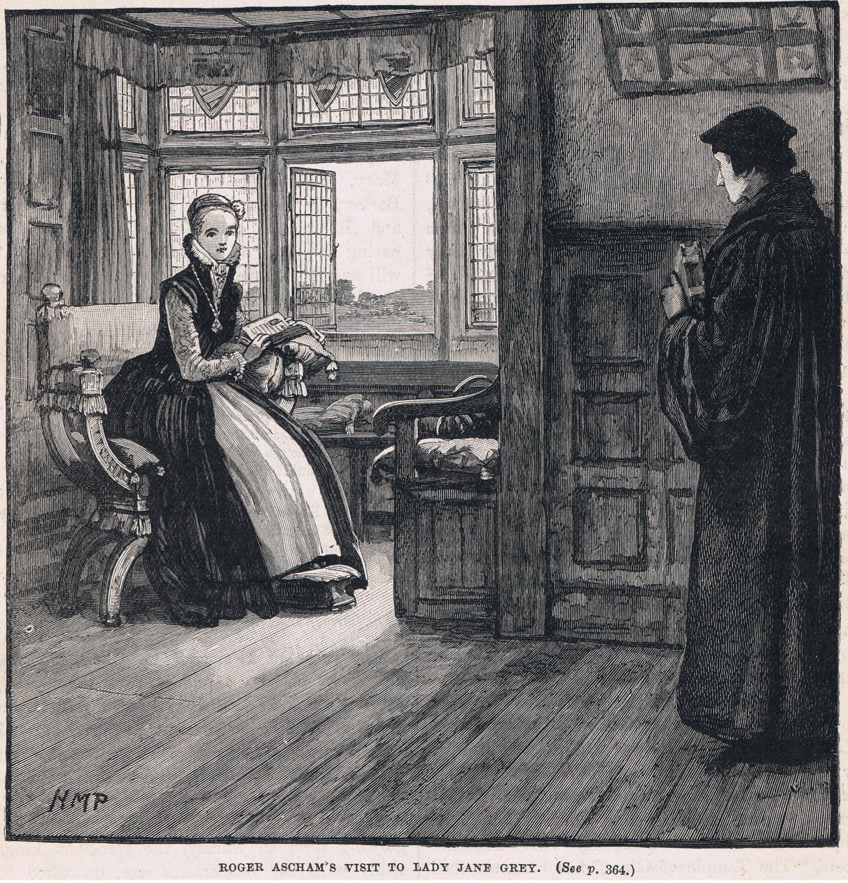 La visite de Roger Ascham à Lady Jane Grey - Henry Marriott Paget