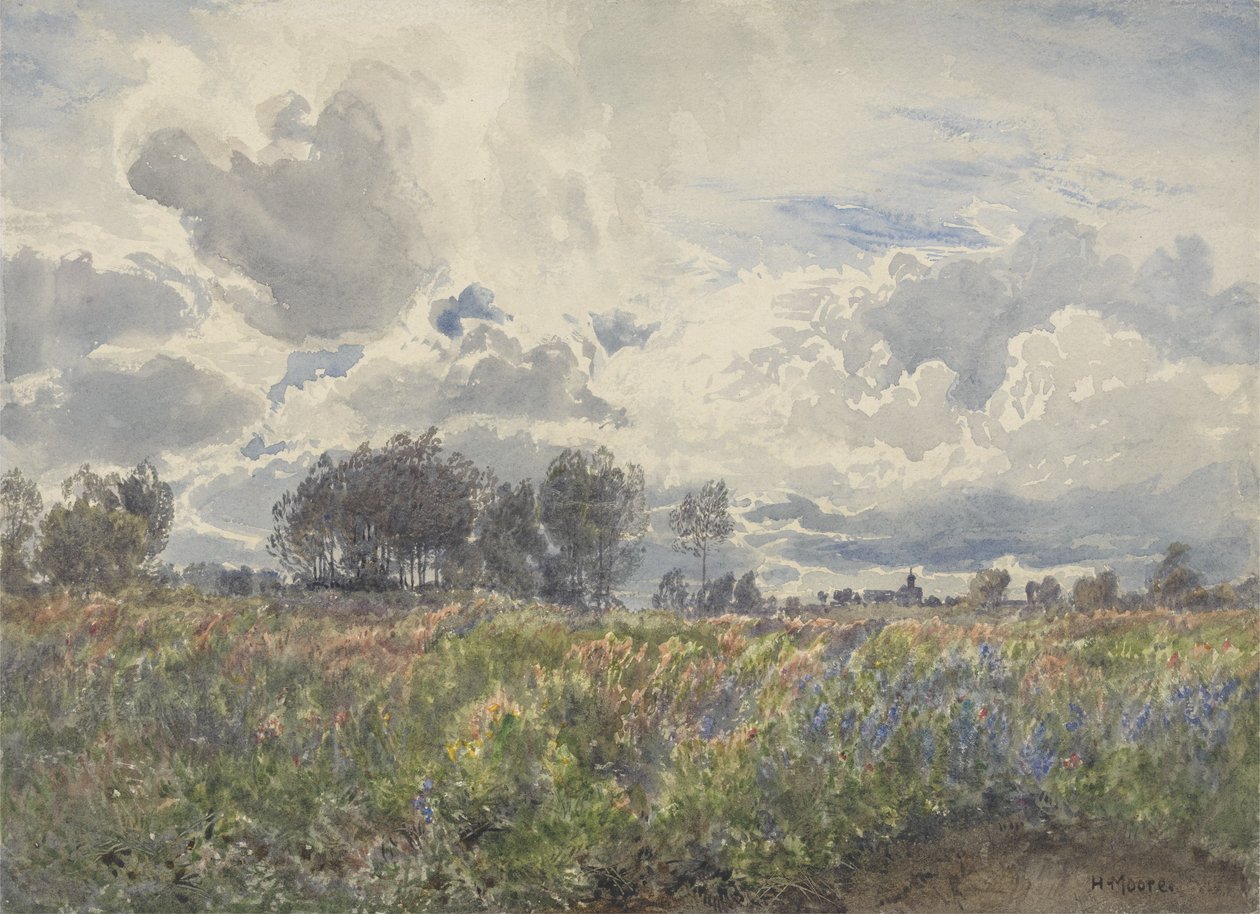 Juin pluvieux, Picardie, vers 1870 - Henry Moore