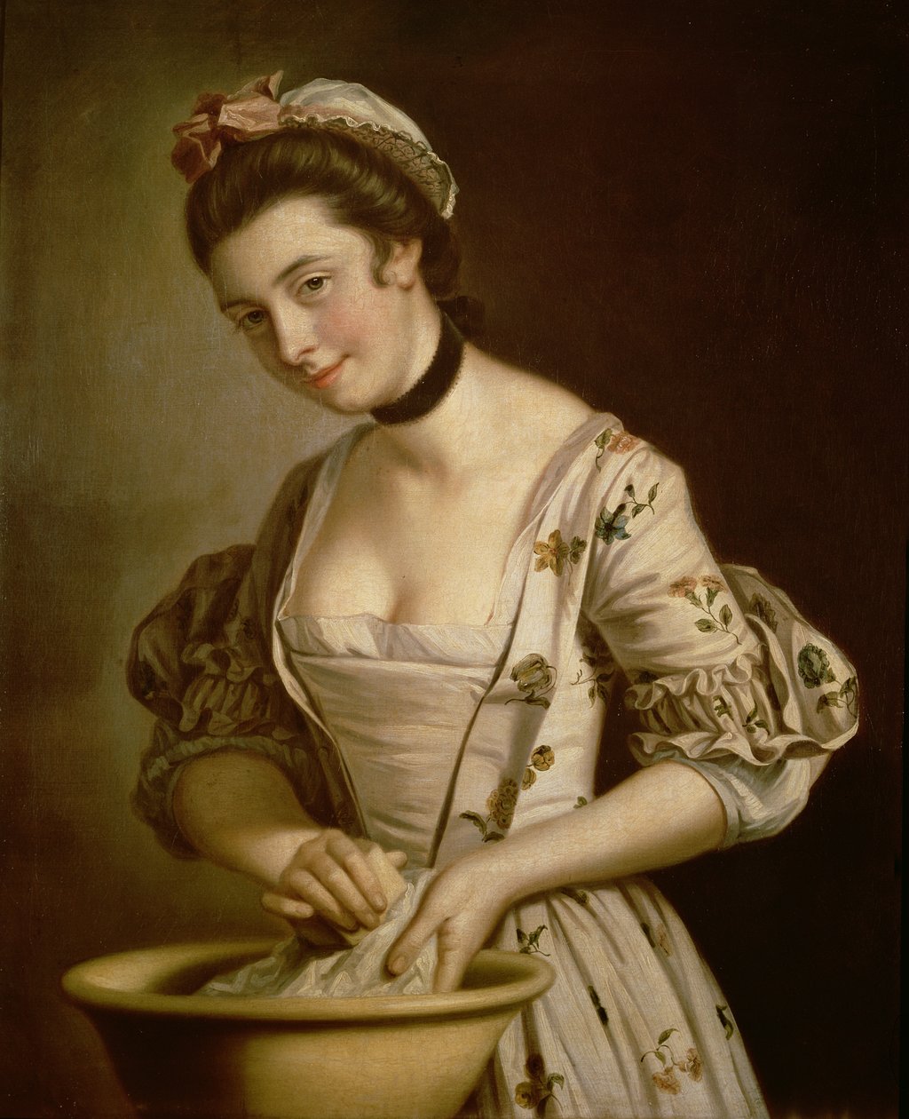 Une femme de chambre savonnant du linge - Henry Robert Morland
