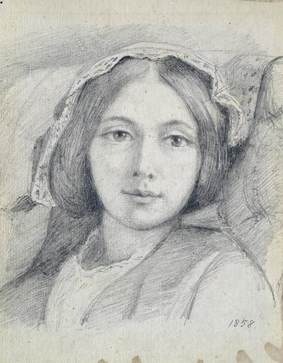 Mary Ellen Meredith, 1858 (crayon sur papier vélin) - Henry Wallis