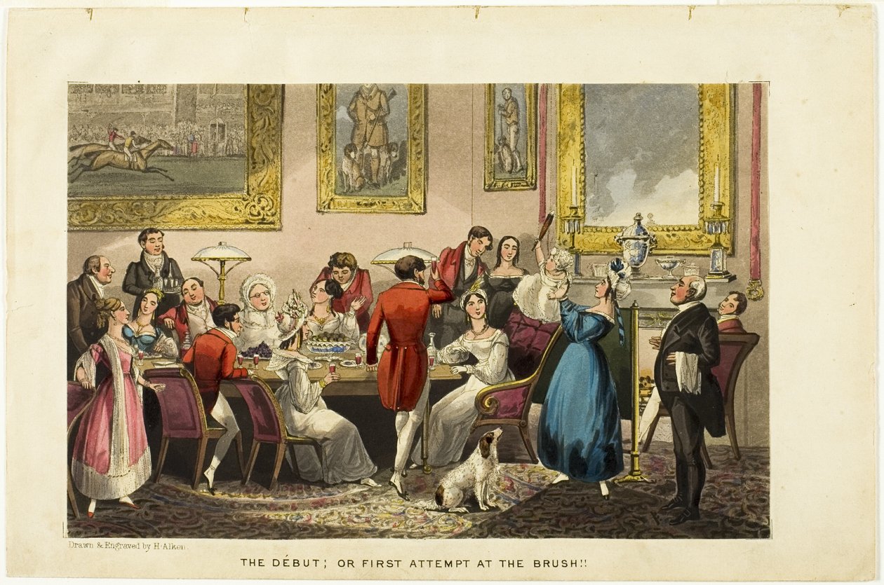 Le début, ou la première tentative de brossage ! - Henry Alken