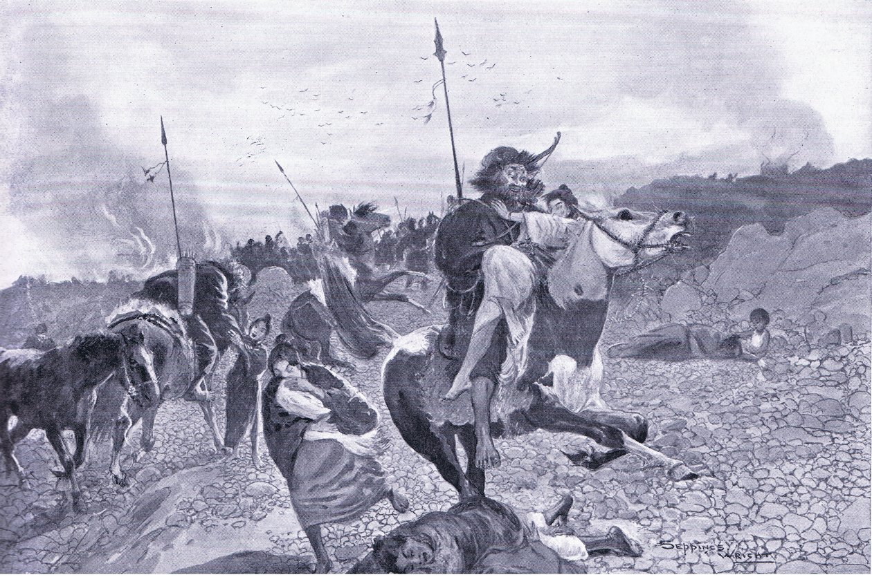 Un raid hun précoce 180 av. J.-C. - Henry Charles Seppings Wright