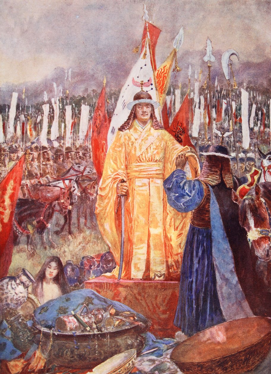 Le Grand Maréchal proclamé Empereur sur le champ de bataille, illustration de 