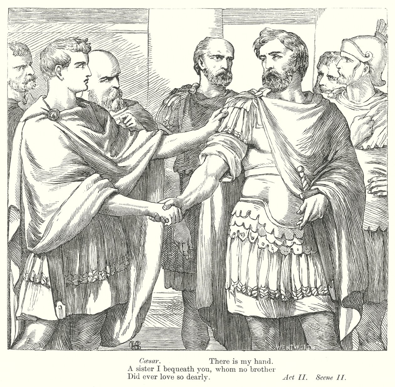 Antoine et Cléopâtre (gravure) - Henry Courtney (after) Selous